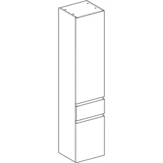 Geberit Renova Plan Hochschrank m. 2 Türen 1 Schublade, 39x180x36cm, lava – Bild 3
