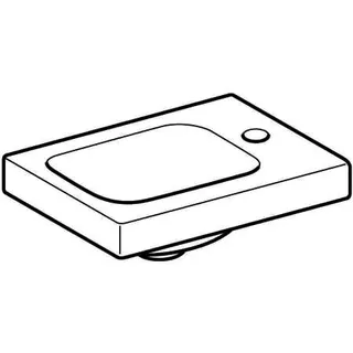 Geberit iCon Light Handwaschbecken 38x28cm m. Hahnloch rechts, ohne Überlauf, weiß – Bild 3