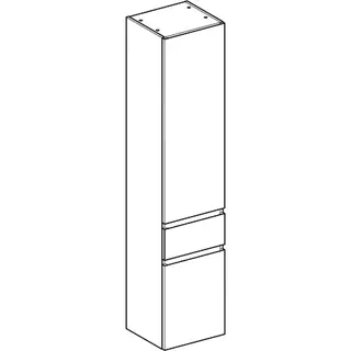 Geberit Renova Plan Hochschrank m. 2 Türen 1 Schubl., 39x180x36cm, Nussbaum hickory – Bild 3