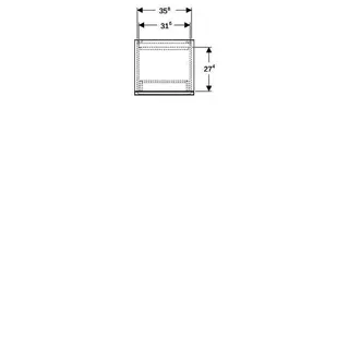 Geberit Renova Plan Hochschrank m. 2 Türen 1 Schubl., 39x180x36cm, Nussbaum hickory – Bild 5