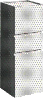 Geberit Renova Plan Mittel-HS mit zwei Türen 1 Schublade, 39x105x36cm, weiß