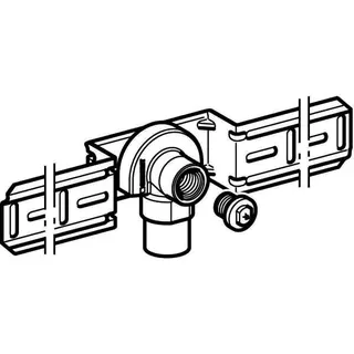 Geberit FlowFit Anschlusswinkel 90Gr vormontiert einfach Rg+ d16-Rp1/2 L:52mm – Bild 3