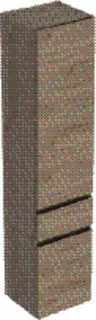 Geberit Renova Plan Hochschrank m. 2 Türen 1 Schubl., 39x180x36cm, Nussbaum hi hell