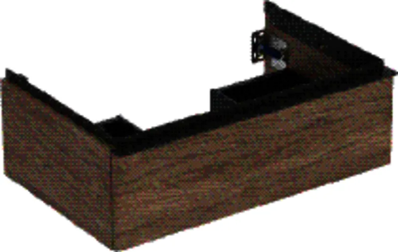 Geberit iCon Unterschrank für Waschtisch, 1 Schubl. 74x24,7x47,6cm, Nussbaum hicko./Gr. Lava