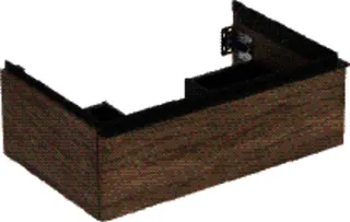 GE iCon Unterschrank für WT, 1 Schubl. 74x24,7x47,6cm, Nussbaum hicko./Gr. Lava