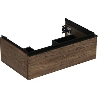 Geberit iCon Unterschrank für Waschtisch, 1 Schubl. 74x24,7x47,6cm, Nussbaum hicko./Gr. Lava – Bild 2