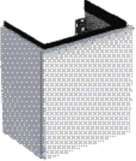 GE iCon Unterschrank für HWB, 1 Tür re 37x41,5x27,9cm, weiß hgl./Gr. weiß matt