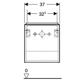 Geberit iCon Unterschrank für HWB, 1 Tür links 37x41,5x27,9cm, sandgrau – Bild 4