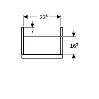 Geberit iCon Unterschrank für HWB, 1 Tür links 37x41,5x27,9cm, sandgrau – Bild 5