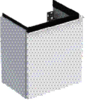 GE iCon Unterschrank für HWB, 1 Tür re 37x41,5x27,9cm, weiß hgl./Gr. chrom