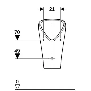 Geberit Narva Urinal, wasserlos Abgang nach hinten, weiß, KeraTect – Bild 4