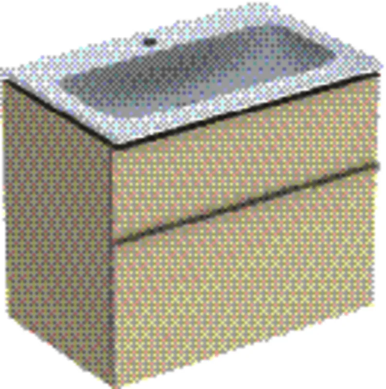 Geberit iCon Set MWT m. US, 2 Schubl. 75x63x48cm, sandgrau