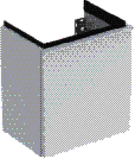 GE iCon Unterschrank für HWB, 1 Tür re 37x41,5x27,9cm, weiß matt