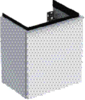 GE iCon Unterschrank für HWB, 1 Tür li 37x41,5x27,9cm, weiß hgl./Gr. weiß matt