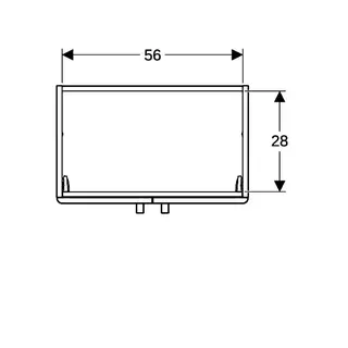 Geberit Renova Compact US 59,7cm für Waschtisch 65cm 2 Türen, 59,7x60,5x39,7cm, hellgrau – Bild 5