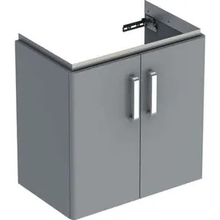 Geberit Renova Compact US 59,7cm für Waschtisch 65cm 2 Türen, 59,7x60,5x39,7cm, hellgrau – Bild 2