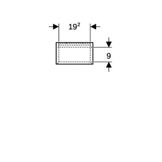 Geberit Wandbox quadratisch 22,5x23,3x13,2cm, Eiche – Bild 5