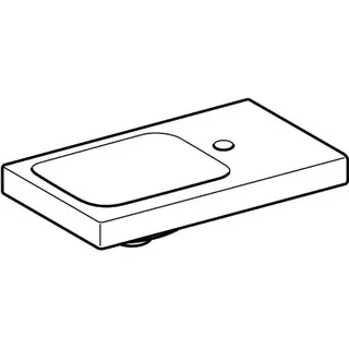 Geberit iCon Light Handwaschbecken 53x31cm Ablg./Hl. rechts, ohne Überlauf, weiß – Bild 3