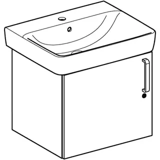 Geberit Bambini Set Waschtisch mit US, 1 Tür abschließbar, 59,5x56,3x48,3cm, weiß – Bild 3