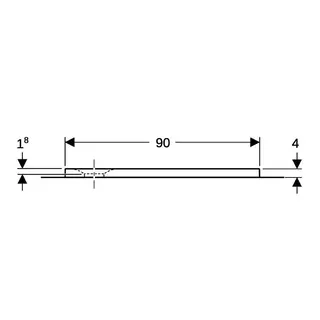 Geberit Olona Duschwanne 90 x 90 cm quadratisch, mit Dichtvlies, weiß matt – Bild 4