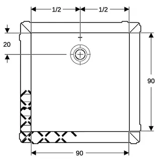 Geberit Olona Duschwanne 90 x 90 cm quadratisch, mit Dichtvlies, weiß matt – Bild 5