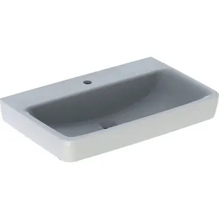 Geberit Renova Plan Waschtisch, 75x48cm mit Hahnloch, ohne Überlauf, weiß – Bild 2