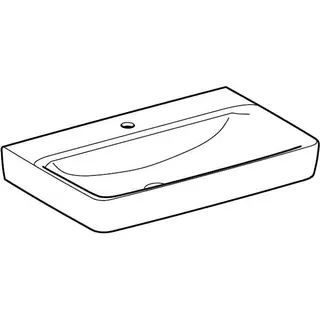Geberit Renova Plan Waschtisch, 75x48cm mit Hahnloch, ohne Überlauf, weiß – Bild 3