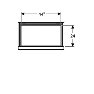 Geberit iCon Unterschrank für HWB, 1 Schubl. 52x41,5x30,7cm, sandgrau – Bild 5