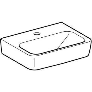 Geberit Renova Plan Handwaschbecken, 45x34cm mit Hahnloch mi., ohne Überlauf, weiß, KeraTect – Bild 3