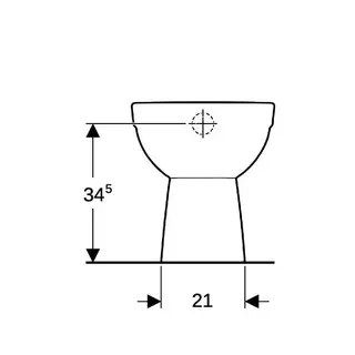 Geberit Renova Stand-WC Tiefspüler, Abg.verti teilgeschl.Form, T:53cm, weiß – Bild 4