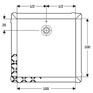 Geberit Olona Duschwanne 100 x 100 cm quadratisch, mit Dichtvlies, weiß matt – Bild 5