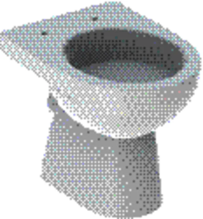 Geberit Renova Stand-WC Tiefspüler, Abg.horiz teilgeschl.Form, T:49cm, weiß