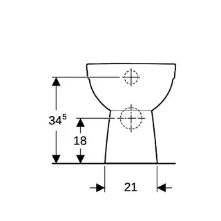 Geberit Renova Stand-WC Tiefspüler, Abg.horiz teilgeschl.Form, T:49cm, weiß – Bild 4