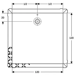 Geberit Olona Duschwanne 120 x 120 cm quadratisch, mit Dichtvlies, weiß matt – Bild 5