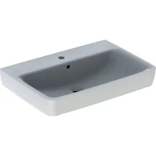 Geberit Renova Plan Waschtisch, 70x48cm mit Hahnloch, mit Überlauf, weiß, KeraTect – Bild 2