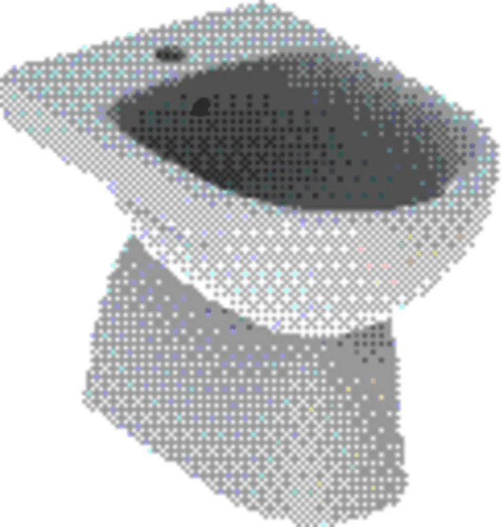 Geberit Renova Standbidet, teilgeschl.Form T:52cm, mit Überlauf, weiß