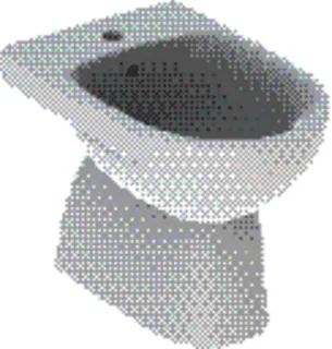 GE Renova Standbidet, teilgeschl.Form T:52cm, mit Überlauf, weiß