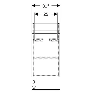 Geberit Renova Plan US für HWB, 1 Tür 31,4x60,5x22cm, weiß – Bild 4