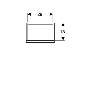 Geberit Renova Plan US für HWB, 1 Tür 31,4x60,5x22cm, weiß – Bild 5