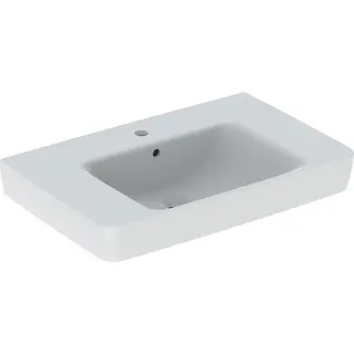 Geberit Renova Plan Waschtisch mit Ablagefl., 75x48cm mit Hahnloch, mit Überlauf, weiß – Bild 2