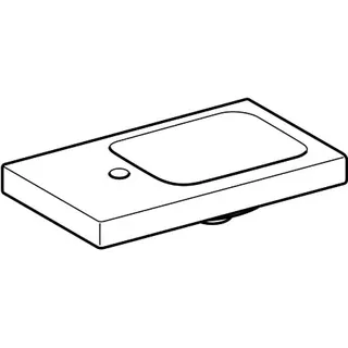 Geberit iCon Light Handwaschbecken 53x31cm Ablg./Hl. links, ohne Überlauf, weiß – Bild 3