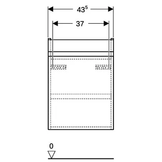 Geberit Renova Plan US für HWB, 1 Tür 43,5x66x34,5cm, weiß – Bild 4