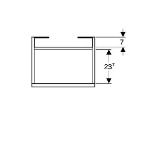 Geberit Renova Plan US für HWB, 1 Tür 43,5x66x34,5cm, weiß – Bild 5