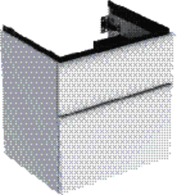Geberit iCon Unterschrank für Waschtisch, 2 Schubl. 59,2x61,5x47,6cm, weiß hgl./Gr.weiß matt