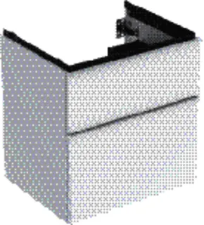 GE iCon Unterschrank für WT, 2 Schubl. 59,2x61,5x47,6cm, weiß hgl./Gr.weiß matt