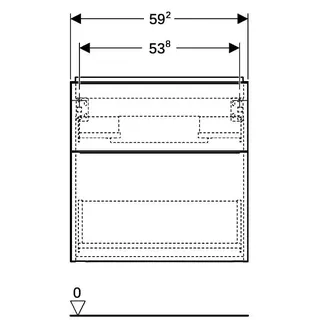 Geberit iCon Unterschrank für Waschtisch, 2 Schubl. 59,2x61,5x47,6cm, sandgrau – Bild 5