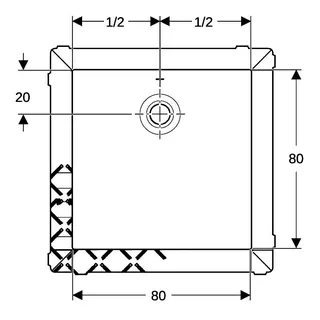 Geberit Olona Duschwanne 80 x 80 cm quadratisch, mit Dichtvlies, weiß matt – Bild 5