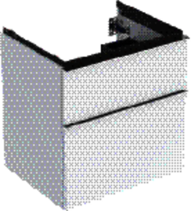 Geberit iCon Unterschrank für Waschtisch, 2 Schubl. 59,2x61,5x47,6cm, weiß hgl./Gr. chrom