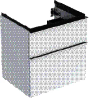 GE iCon Unterschrank für WT, 2 Schubl. 59,2x61,5x47,6cm, weiß hgl./Gr. chrom