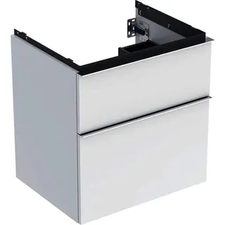 Geberit iCon Unterschrank für Waschtisch, 2 Schubl. 59,2x61,5x47,6cm, weiß hgl./Gr. chrom – Bild 2